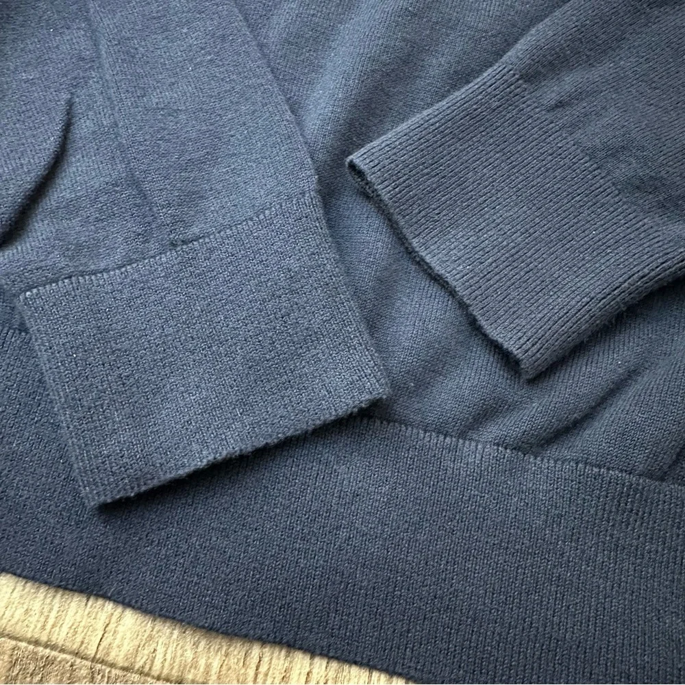 Banana Republic Cotton Lightweight Hooded Sweatshirt Hoodie Men’s Sz S Navy Blue